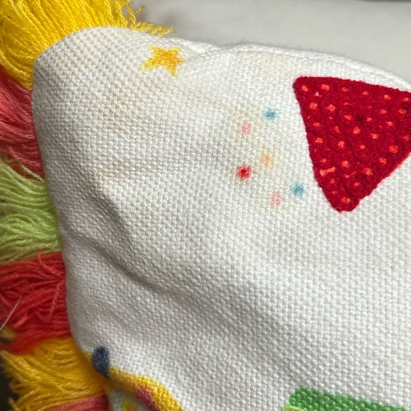 Christmas Pillows (2) Cute Oblong With Fringe Gnomes, Trees Sweaters Candy Canes - Picture 8 of 11